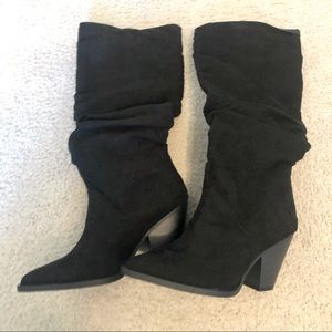 Fashion Nova Pointed Slouchy Get It Boot